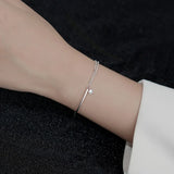 S925 Sterling Silver Double Round Beads Women's Bracelet Set