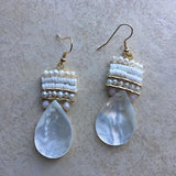 Shell Drop Earrings Freshwater Pearl Bohemian Style Jewelry