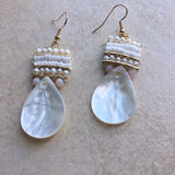 Shell Drop Earrings Freshwater Pearl Bohemian Style Jewelry