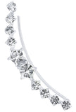 925 Silver Climber Earrings with 10 Zirconia