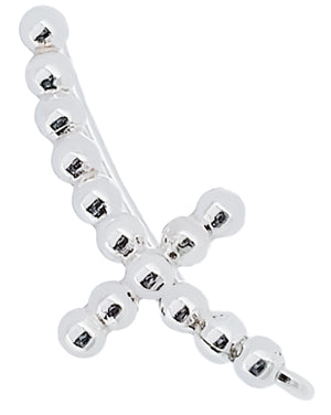 925 Sterling Silver Cross Ball Climber Earrings for Women
