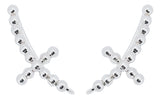 925 Sterling Silver Cross Ball Climber Earrings for Women