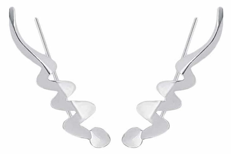 925 Silver Snake Climber Earrings for Women Girls