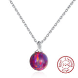 Opal Crystal Gemstone Pendant 925 Sterling Silver Necklace