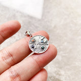 Earth Water Air Fire Elements Charm 925 Sterling Silver Jewelry