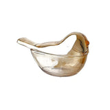 Glass Bird Jewelry Display Case, Home Storage Box Decor
