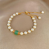 S925 Silver Baroque Pearl Bracelet, Retro Style for Women