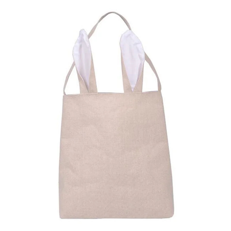 Easter Bunny Bag Ears Bags Cotton Material Burlap Celebration Handbag