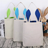 Easter Bunny Bag Ears Bags Cotton Material Burlap Celebration Handbag