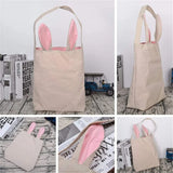 Easter Bunny Bag Ears Bags Cotton Material Burlap Celebration Handbag