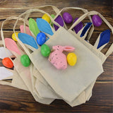 Easter Bunny Bag Ears Bags Cotton Material Burlap Celebration Handbag
