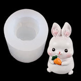 Easter Bunny Candle Silicone Mold DIY Resin Soap Gypsum Decor