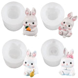Easter Bunny Candle Silicone Mold DIY Resin Soap Gypsum Decor