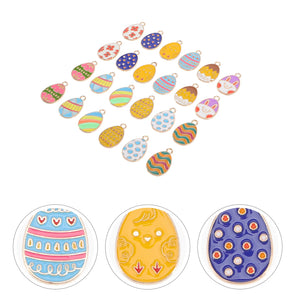 Easter Charms Egg Pendant Enamel Jewelry Rabbit Bulk Charm Rosaries