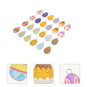 Easter Charms Egg Pendant Enamel Jewelry Rabbit Bulk Charm Rosaries
