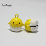 Easter Chicken Eggs Cartoon Bell Pendant Charms Fit Bracelet