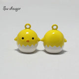 Easter Chicken Eggs Cartoon Bell Pendant Charms Fit Bracelet