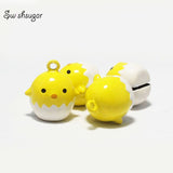 Easter Chicken Eggs Cartoon Bell Pendant Charms Fit Bracelet