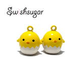 Easter Chicken Eggs Cartoon Bell Pendant Charms Fit Bracelet