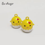 Easter Chicken Eggs Flower Cartoon Bell Pendant Charms Bracelet Decoration