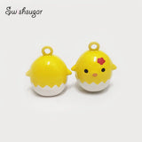 Easter Chicken Eggs Flower Cartoon Bell Pendant Charms Bracelet Decoration