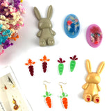 Easter Egg Molds for Resin Rabbit Carrot Earring Pendant Silicone Molds
