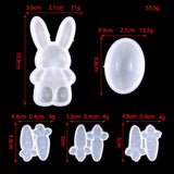Easter Egg Molds for Resin Rabbit Carrot Earring Pendant Silicone Molds