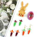 Easter Egg Molds for Resin Rabbit Carrot Earring Pendant Silicone Molds