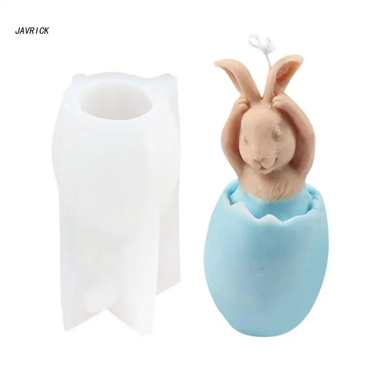 Easter Eggshell Bunny Silicone Mold DIY Decoration Soap Melt Resin Clay