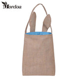 Easter Rabbit Ear Jute Burlap Gift Bag for Kids