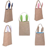 Easter Rabbit Ear Jute Burlap Gift Bag for Kids