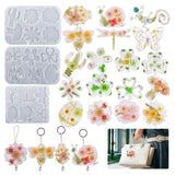 Easter Keychain Pendant Mold Flower/Animal Epoxy Resin Casting Mold DIY Crafts