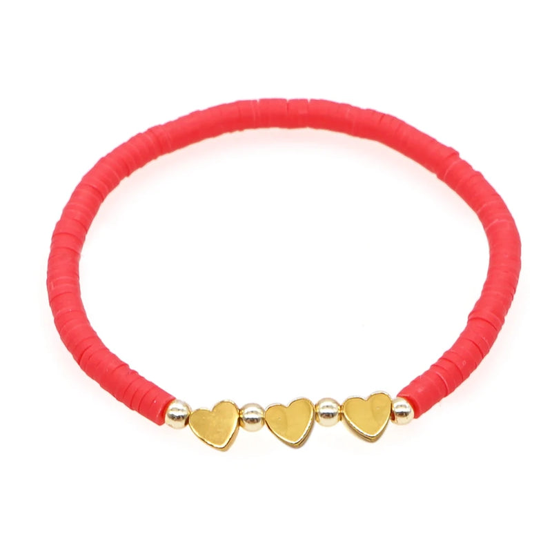 Easter Love Heart Beads Bracelet Women Jewelry