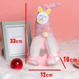 Easter Soft Stuffed Faceless Doll with Bunny Hat