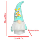 Easter Soft Stuffed Faceless Doll Plush Ornament with Bunny Hat