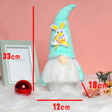 Easter Soft Stuffed Faceless Doll Plush Ornament with Bunny Hat