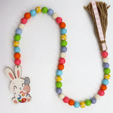 Easter Wood Bead Garland Decor - Tiered Tray Beads Home Decoration