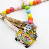 Easter Wooden Bead Garland Farmhouse Rustic Spring Prayer Beads