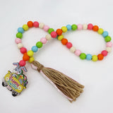 Rustic Easter Wooden Bead Garland Farmhouse Spring Boho Prayer Beads