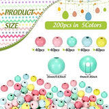 Easter Wooden Beads Large Round Spacer Bead for Spring Garland