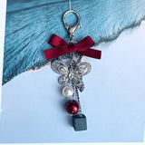 Butterfly Bows Glitter Keychains for Wedding Guests