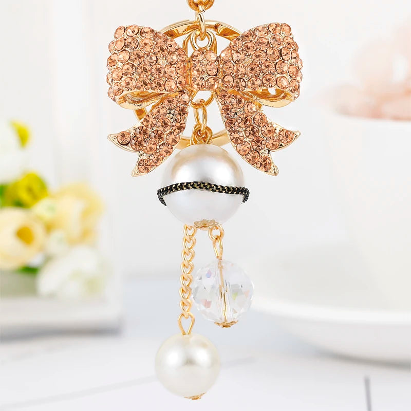 Butterfly Bows Glitter Keychains for Wedding Guests