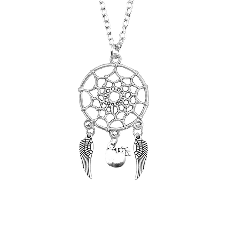 Retro Necklace Earrings Pendant Diamond Clip on Earrings