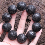 Ebony Bracelet Divine Beast Men's 25mm Pixiu Lucky Beads