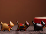 Ebony Carved Cat Rainbow Creative Furnishing Articles