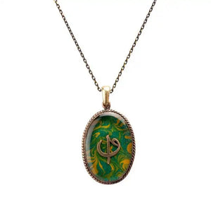 Ebrulu Elif-Vav Resin Necklace Ore