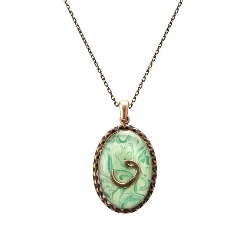 Ebrulu Vav Resin Necklace - Hand Crafted Jewelry