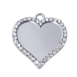 Eco Friendly Alloy Inlaid Blank Teardrop Square Round Love Tray Charm Pendant