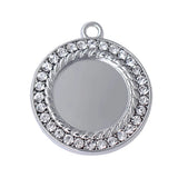 Eco Friendly Alloy Inlaid Blank Teardrop Square Round Love Tray Charm Pendant