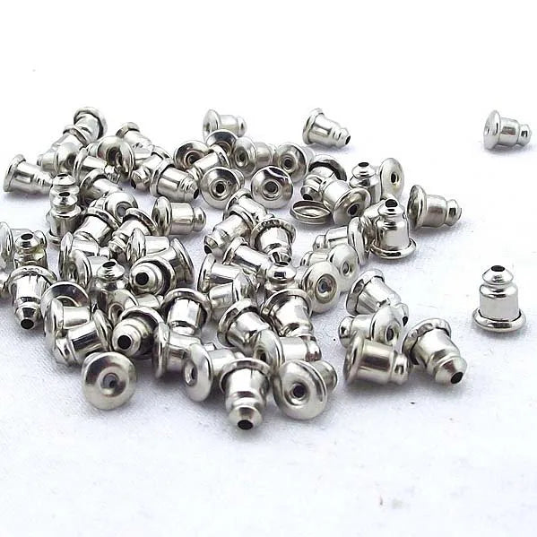 200 pcs/lot Bullet Stud Earrings Metal Jewelry Findings